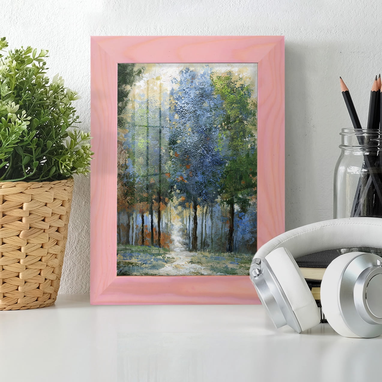 Afternoon Light -Framed Print w/glass-Sunset Pink