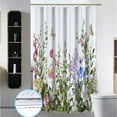 thumbnail image 2 of Stall Shower Curtain,36x72 inch RV Bathroom Shower Curtains Set with Hooks,Spring Floral Plants Bath Curtain,Waterproof Fabric, 2 of 6