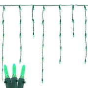 M5 Christmas LED Icicle Light Set, Green Wire, 15' Long, 150 Light - Picture 24 of 64