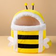 thumbnail image 3 of Bolsa de invierno cálida para mascotas, linda mochila de mano con diseño de abeja, mochila para cachorros, bolso de hombro, accesorios para mascotas al por mayor, 3 of 5