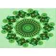 thumbnail image 1 of Ahgly Company Tapis Rectangulaire d'Intérieur Lavable en Machine Vert Forêt Transitionnel, 2 Pieds x 4 Pieds, 1 of 7