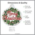 thumbnail image 5 of My Word! Large 21" Merry Christmas w/ Wreath Welcome Sign / Front Door Hanger Sign / Welcome Wreath / Decorative Farmhouse Rustic Front Door Decor & Hanging Door DecorationDecoration, 5 of 5