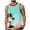 A-Mint Green2289, variant on XIAOCHA Tree Print Tank Top For Men Round Neck Sleeveless Gradient Casual Beach Vest