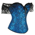 thumbnail image 1 of Pisexur Robe de Cour Dames Aguichant Imprimés Dentelle Patchwork Style Rétro Bretelles Dos Nu Soutien-Gorge Taille Serrée Shapewear Femmes Shapeware en Liquidation, 1 of 8