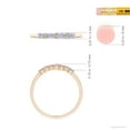 thumbnail image 6 of ANGARA Natural Half Eternity 7 Stone Tanzanite and Diamond Wedding Ring in 14K Rose Gold for Women (Size-2mm) | December Birthstone, Anniversary, Jewelry Gift for Women | Natural Tanzanite Ring, 6 of 11