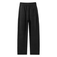 thumbnail image 4 of YueHuiYing Mens Fashion Casual Elastic Waist Drawstring Baggy Pants Loose Fit Wide Leg Straight Sweatpants, 4 of 7