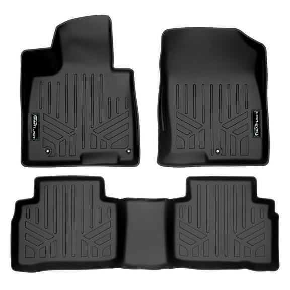 SMARTLINER All Weather Custom Fit Black 2 Row Floor Mat Liner Set Compatible With 2022-2023 Hyundai Tucson (Does Not Fit PHEV Models)