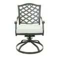 thumbnail image 3 of iPatio Modern 7-Piece Aluminum Dining Set: Durable, Comfortable, Weather-Resistant Outdoor Patio Furniture Set with 6 Cushioned Swivel Chairs and Rectangular Table, Cast Silver, 3 of 5
