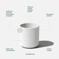 thumbnail image 3 of Sunside by Veradek 12" Ripple White Planter, 3 of 4