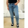 thumbnail image 2 of Judy Blue Full Size Mid Rise Rigid Magic Release Hem Jeans for Women, 2 of 11