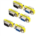 thumbnail image 1 of 6x DB9 Computer Video Adapter DB9 Male to Female Serial Port to Hole 9 Pin VGA Female Cable Adapter,6 x Adapter, 1 of 6