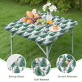 thumbnail image 4 of Green Christmas Tree Pattern Square Fitted Tablecloth with Elastic Edge,Square Table Cover,Washable Elastic Table Cover for Home Kitchen Party Decor 36"x36", 4 of 6