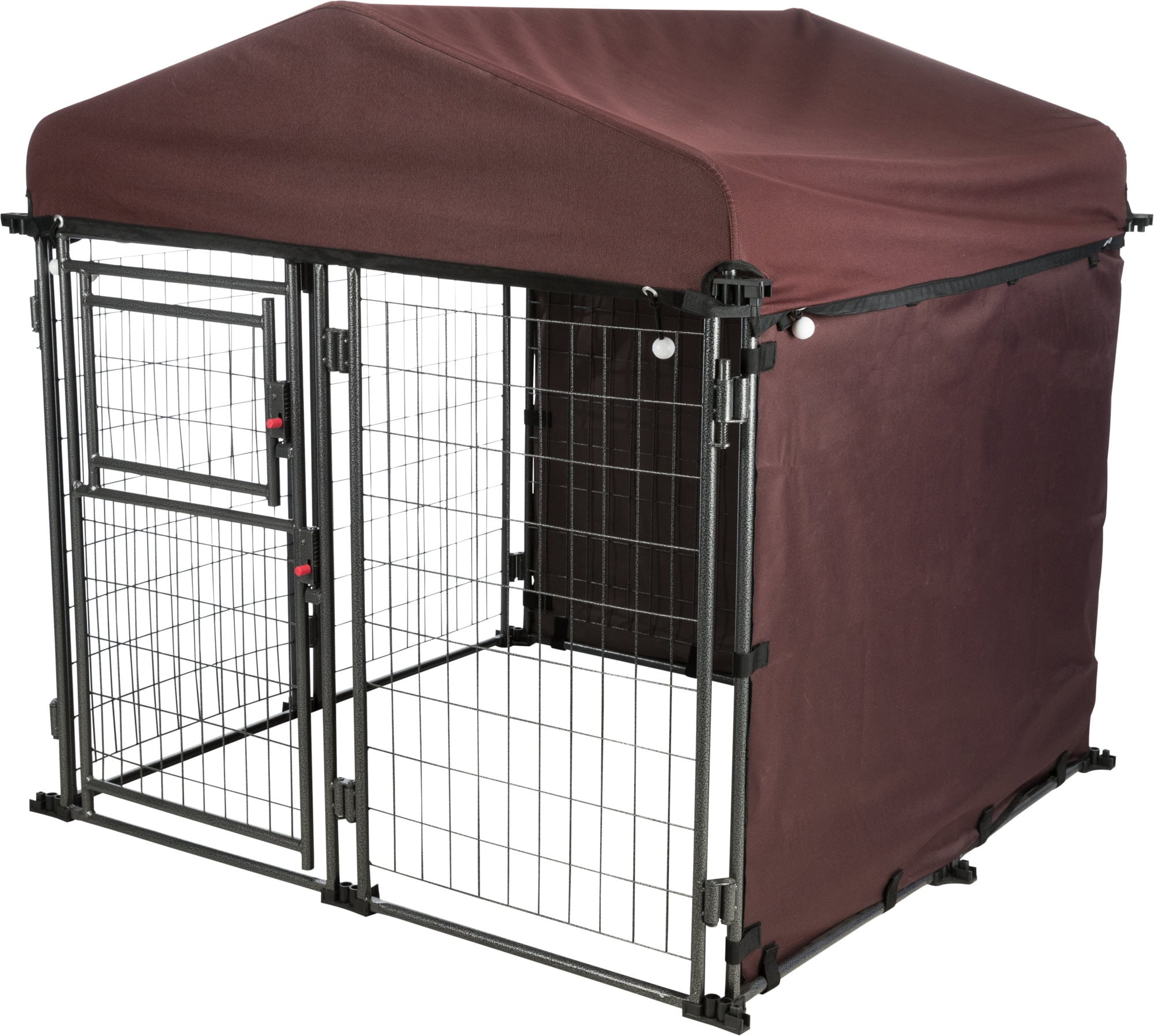 TRIXIE Deluxe Weatherproof Dog Kennel Sunshade Side Panel, Fits 4x4x4.5-FT Kennel, Burgundy