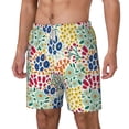thumbnail image 2 of Balery Cartoon Flowers Mens Swim Trunks Swim Shorts for Men Quick Dry Inseam Beach Shorts with Compression Liner Pocket-Large, 2 of 9