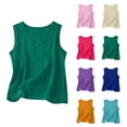 thumbnail image 6 of Plus Size Linen Tank Tops Linen Cotton Sleeveless Shirts for Women Outfits for Women Summer Womens Cotton Linen Tank Tops Sleeveless Collared Shirts Camisole Blouse for Women Plus Size, 6 of 9