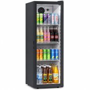 6.4 cu.ft Glass Door Beverage Refrigerator, Commercial Display Fridge with Frost-Free Cooling, Adjustable Shelves & LED Lighting, Compact Drink Cooler for Home Bar Office Cafe