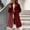 005 Red, variant on Women's Fuzzy Fleece Lapel Open Front Button Down Long Cardigan Coat Faux Fur Warm Winter Outwear Jackets