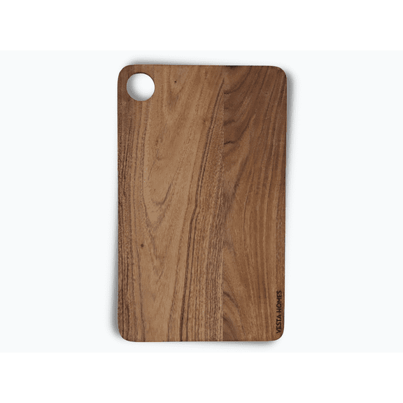 Vesta Homes Wooden Chopping Board, Cutting Board, Serving Tray for Kitchen Vegetables, Fruits & Cheese | Natural Acacia Wood | Natural Color, 35x21.5x1.5 cm | Handcrafted in India