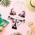 thumbnail image 6 of Eiffel Tower Valentine's Day Detachable Sponge Adjustable Strap Bikini Set Two-Pack Swimsuit Swim Suit - Beach Pool Vacation Club, 6 of 6