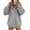 Gray, variant on Fesfesfes Women's Casual Full Zip Hooded Sweatshirt Fleece Lined Drawstring Waist Long Sleeve Hoodie Jacket with Pockets Loose Fit Solid Color Athletic Top