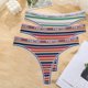 thumbnail image 1 of FINETOO 3 unids/set mujer algodón sin costuras Tanga Sexy colorido rayas lencería bragas S-XL tangas mujer letra cintura ropa interior Tan Jianjun unisex, 1 of 2