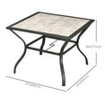 thumbnail image 3 of Outsunny Table à Manger d'Extérieur avec Dessus en Panneau PC, Table de Patio Carrée pour 4, 3 of 10