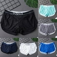 thumbnail image 4 of Ana Sexy Men Ice Silk Seamless Boxer Briefs Pouch Underwear Shorts Trunks Underpants, 4 of 7