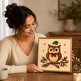 thumbnail image 7 of Christmas Pearl Diamond Art Kit for Adults 5D Sparkling Raised Bead Painting Set on Framed Canvas Complete DIY Craft with Owl Patterns Holiday Home Wall Decor Gift for Beginners, 7 of 7