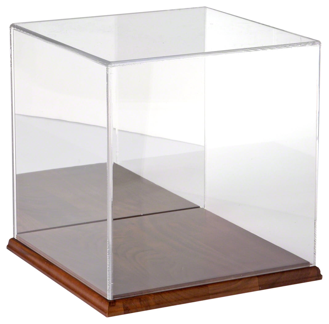Small Square Acrylic Display Case with Mirror & Turf Bottom 4"x4"x4" A057-TB 