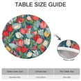 thumbnail image 6 of Pioneer Flower Floral Print Pattern Round Fitted Tablecloth with Elastic Edge,Dining Table Cover Waterproof,Outdoor Round Tablecloth for Camping,Dining,Indoor and Outdoor, 6 of 7