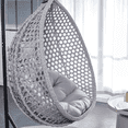 thumbnail image 6 of Sumdeal Hammock Chair Egg Swing Chair with Soft Cushions, UV-Resistant, 300lbs Load Capacity, Perfect for Patio, Garden, and Living Room Spaces,Gray,SW010, 6 of 7