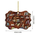 thumbnail image 1 of JJKBVCLO Book Lovers Heart Shaped Bookshelf Pendant Acrylic Ornament, 1 of 4
