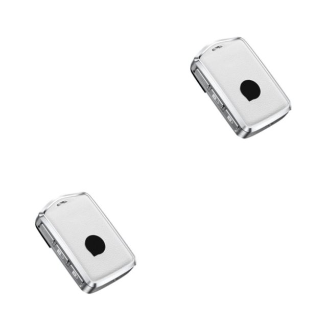Funda de cuero Riwesomey para llave de coche 2piezas Blanco