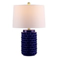 thumbnail image 3 of SAFAVIEH Weldon 22.5 in. Textured Ceramic Table Lamp, Navy, 3 of 5