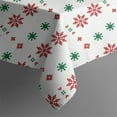 thumbnail image 5 of Christmas Square Tablecloth 42x42 Inch – Waterproof Polyester Printed Table Cover, Wrinkle Resistant & Washable for Kitchen Dining Picnic Party Decor, Single-v4-15, White, 5 of 6
