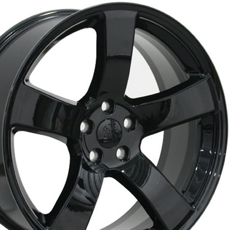 20x8 Wheels Fit Dodge, Chyrsler - Charger, Challenger Style Black Rims, Hollander 2296 -