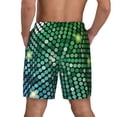 thumbnail image 2 of Lsque Mens Swim Trunks Green Disco Lights Pattern - Bathing Suit Compression Liner - Beach Swim Shorts Swimwear - (S-3XL) - Stretch Quick Dry -3X-Large, 2 of 9