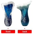 thumbnail image 3 of Sea Wave Vase, Wavy Vase Resin Blue Wavy Vase for Office Living Room Decorations Coffee Shop Decor, 3 of 5