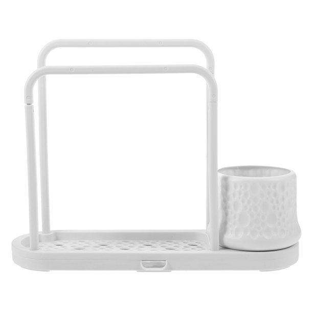 TABLETREANDS Organizador Colgante Para Fregadero Con Doble Barra Para Esponjas Y Paños En Cocina