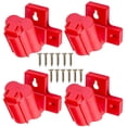 thumbnail image 2 of 4Pcs Battery Mount Holder Plastic Electric Tool Battery Dock Holder Heavy Duty Power Tool Hanger with Screws for Milwaukee M12 12V Lithium Battery Tool, 2 of 10