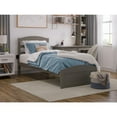 thumbnail image 2 of AFI Warren Solid Wood Twin Extra Long Bed w/ Footboard in Gray, 2 of 10