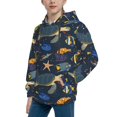 thumbnail image 2 of Goofa Undersea Animals Pattern Hooded Sweatshirt for Youth Trendy youth sweatshirt Casual Hoodie for Boys and Girls-X-Large, 2 of 6