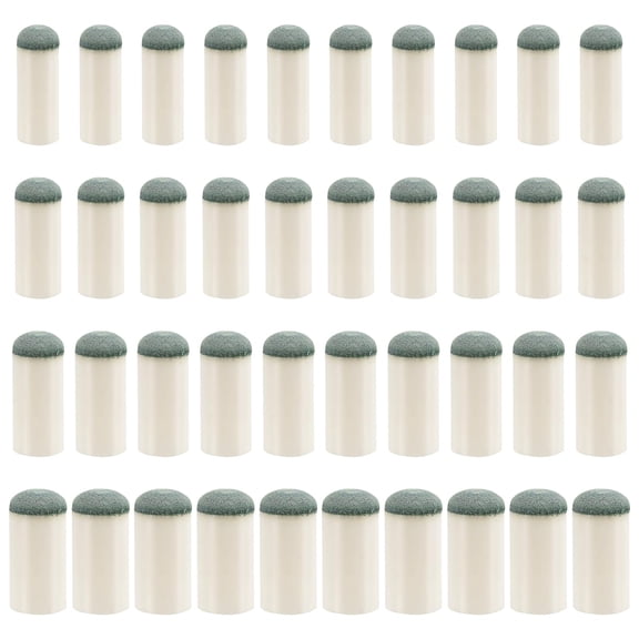 Pool Stick Tips Replacement 40pcs, 9mm 10mm 12mm 13mm, Slip On Billiard Cue Tips No Glue Needed, Durable Rubber for Snooker and Pool Games, Green
