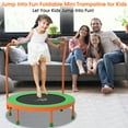 thumbnail image 4 of Jump Into Fun 36'' Mini Trampoline for Kids, 3FT Toddler Trampoline with Handle, Foldable Kids Trampoline Indoor/Outdoor for Toddlers Ages 3-6, Small Fitness Rebounder Trampoline, Easy Storage, 4 of 7