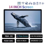 14 INCH Headrest Monitor Display IPS Android 12 8G+128G Tablet Touch Screen For Car Rear Seat Player Video Dual HDMI