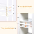 thumbnail image 5 of Livofloral Vertical File Cabinet with Charging Station, Filing Cabinets for Home Office, Large Printer Stand with Open Storage Shelves, 3 Drawer Filing Cabinet with Lock fits Letter/A4 Size, White, 5 of 9