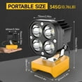 thumbnail image 3 of Azocek LED Work Light Compatible with Dewalt 20V Battery, 40W 6000LM Flashlight, 20V Battery Cordless Work Light 120°Adjustable with Low Voltage Protection for Outdoors and Job Site Lighting, 3 of 9
