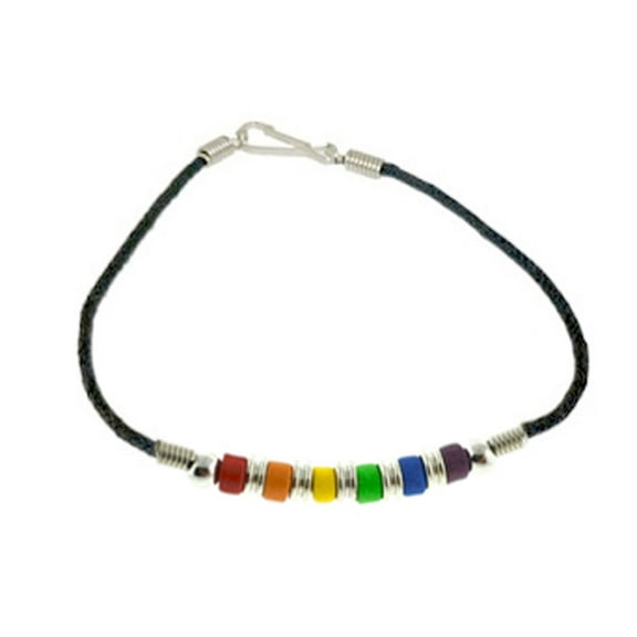 Pride Shack- Rainbow Plain Bead Wristlet Bracelet Gay Lesbian LGBT Pride Jewelry