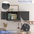 thumbnail image 6 of Garage Locking Cabinet, 13” H Garage Storage Cabinet Wall Mounted, Floating Storage Organization for RV, Hanging Tool Storage Cabinets for School, Office, Warehouse, Black, 6 of 9