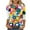 Multicolor Tops for Women _P, variant on Women's Summer Clothes Spring Elegant Shirts Tie Dye Ombre Round Neck Blouse Y2K Tops Dressy Casual Vintage Fashion 2024 3/4 Sleeve Tunic Tops for Lady Loose Fit Flowy Multicolor T Shirts S